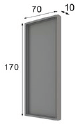 Mirror 70 x 170 cm with light High Gloss