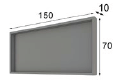 Mirror 150 x 70 cm with light High Gloss