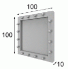 Mirror for Vanity Dresser with LED lights High Gloss