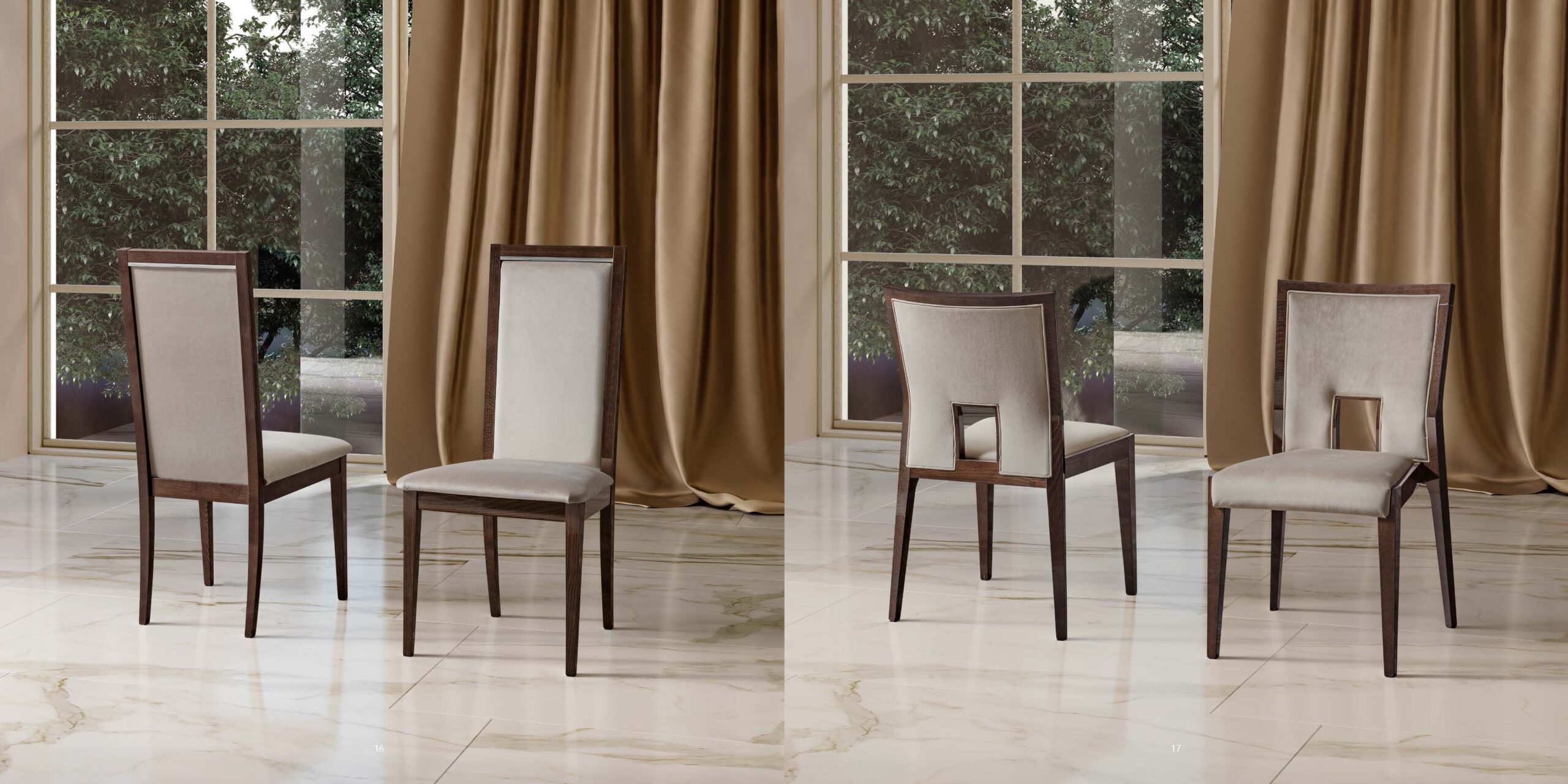 High Gloss Lacquer Elite Day Walnut Dining Room Set Additional items p11444 By ESF Furniture Luxury Dining Sets Mobilia Cleopatra 31 High Gloss Lacquer Elite Day Walnut Dining Room Set Additional items p11444 By ESF Furniture 31