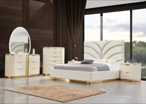 B1001-Ek King Size Set 4Pc By Mcferran | Mobilia Cleopatra B1001-EK King Size Set 4PC by McFerran