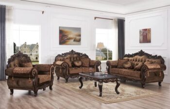 SF2267 Classic Brown Wooden 2PC S+L Living Set by McFerran
