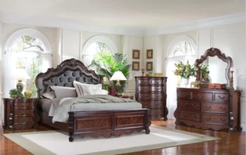 B527-K Brown Classic King Size 4 PC Set By McFerran