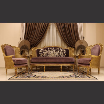 MC-6 purple lagoon Baroque sofa set