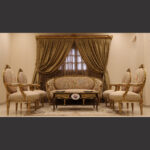 MC-8 moka beige Rococo sofa set 31