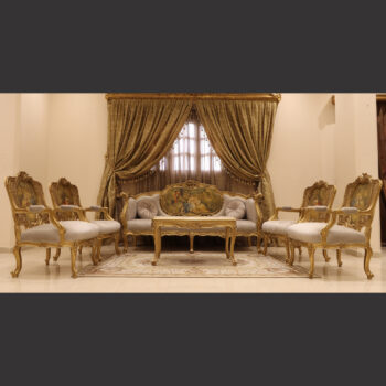 MC-10 moka beige Baroque sofa set .