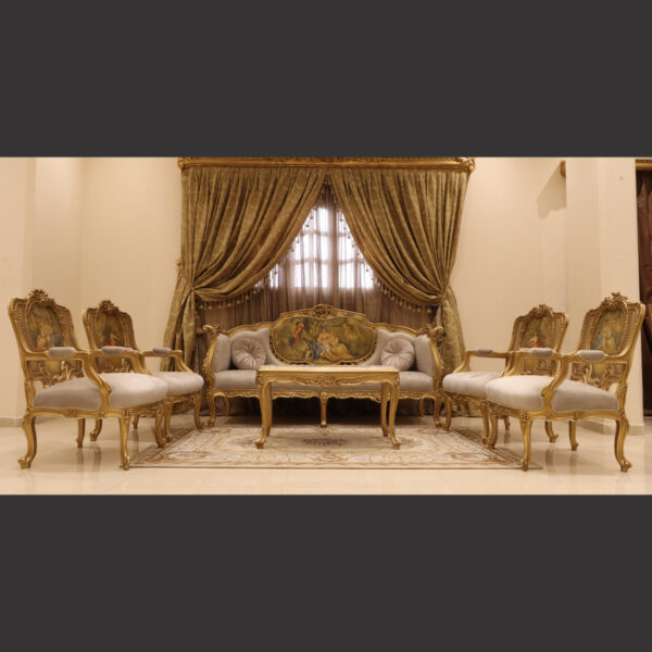 MC-10 moka beige Baroque sofa set . 12