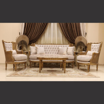 MC-11 natural beige Baroque sofa set .