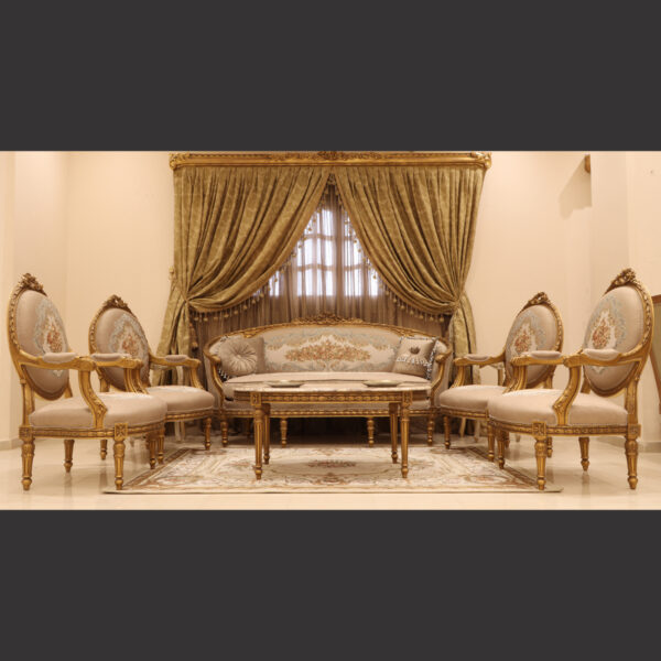 MC-13 cocoa Baroque sofa set . 12