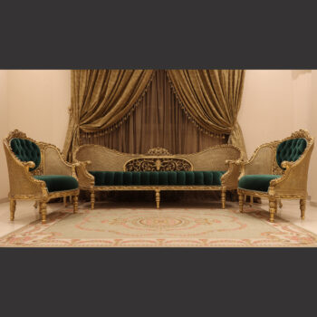 MC-15 palace green Baroque sofa set .