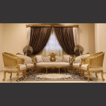 MC-19 taupe beige Baroque sofa set .
