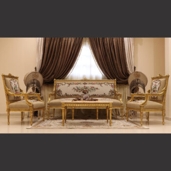 MC-20 camel beige Neoclassic sofa set .
