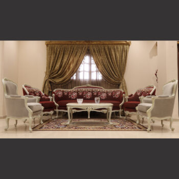 MC-21 wine red Neoclassic sofa set .