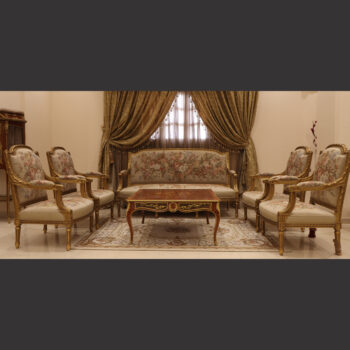 MC-22 latte brown Neoclassic sofa set .