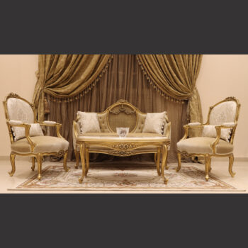 MC-24 taupe beige Baroque sofa set .