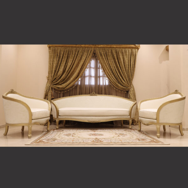 MC-26 off white Neoclassic sofa set . 4