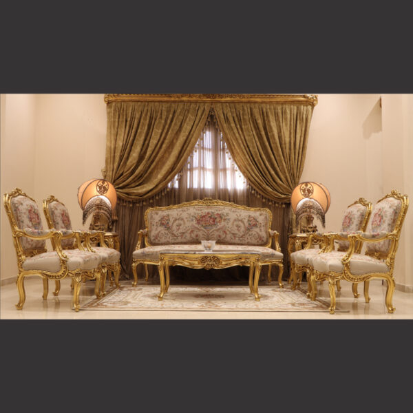 MC-29 natural beige Neoclassic sofa set . 4