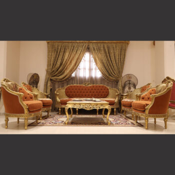 MC-30 ginger brown Baroque Neoclassic sofa set .