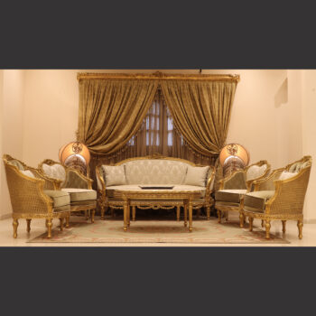 MC-37 taupe beige Baroque sofa set .