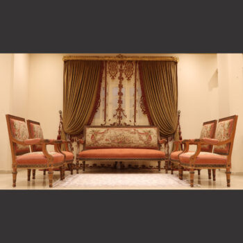 MC-39 ginger brown Baroque Neoclassic sofa set