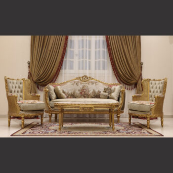 MC-43 taupe beige Baroque sofa set .