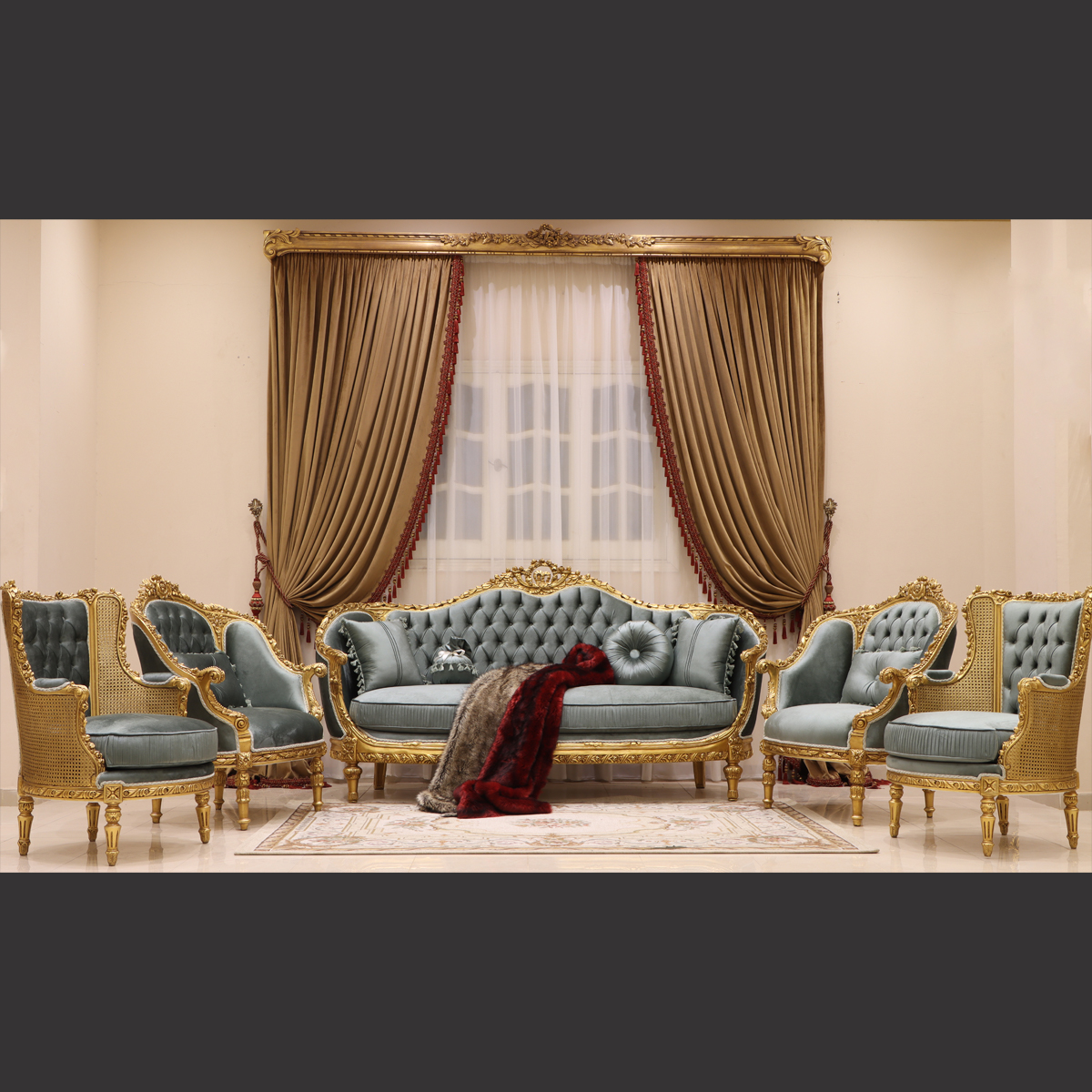 MC-55 oceana Rococo sofa set.