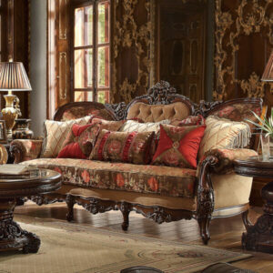 Dark Oak Sofa Hd-39 By Homey Design | Mobilia Cleopatra Dark Oak Sofa HD-39 By Homey Design