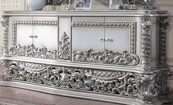 Traditional Silver Wood HD-1808 Dresser By Homey Design