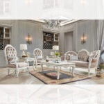 Ivory Finish Sofa HD-2672 By Homey Design Homey Design Special Orders Mobilia Cleopatra 8 Ivory Finish Sofa HD-2672 By Homey Design 8