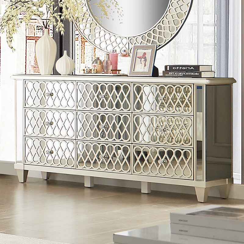 Champagne Silver Gold Dresser HD-6000 By Homey Design