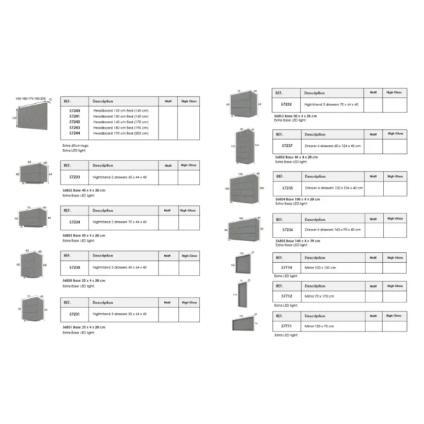 Mat, Shiny Oro Black Bedroom Set Additional Items