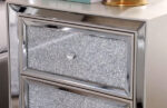 Champagne Silver Nightstand HD-6045 By Homey Design Homey Design Special Orders Mobilia Cleopatra 10 Champagne Silver Nightstand HD-6045 By Homey Design 10