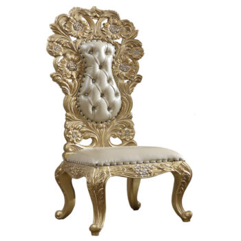 Metallic Gold Side Chair HD-1801 By Homey Design