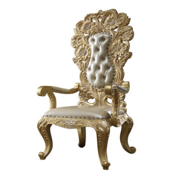 Metallic Gold Arm Chair HD-1801 By Homey Design
