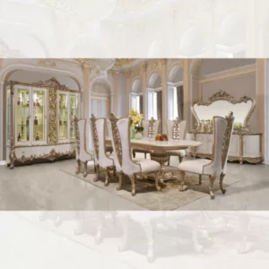 Luxury Dining Table Hd-9083 By Homey Design | Mobilia Cleopatra Luxury Dining Table HD-9083 By Homey Design