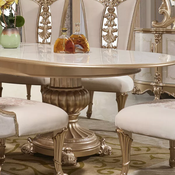 Luxury Dining Table HD-9083 By Homey Design Homey Design Dining Tables Mobilia Cleopatra 8 Luxury Dining Table HD-9083 By Homey Design 8