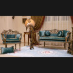 Handmade Vintage Emerald Green Sofa 10
