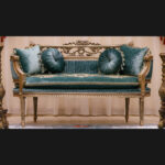 Handmade Vintage Emerald Green Sofa 9
