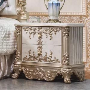 Luxury Nightstand Hd-9102 By Homey Design | Mobilia Cleopatra Luxury Nightstand HD-9102 By Homey Design