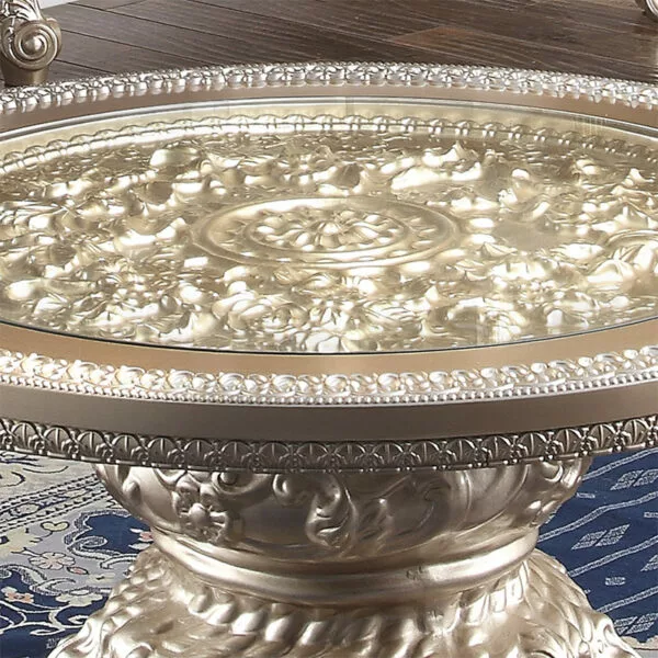 Champagne 3PC Coffee Table HD-328C By Homey Design Homey Design Coffee Tables Mobilia Cleopatra 12 Champagne 3PC Coffee Table HD-328C By Homey Design 12