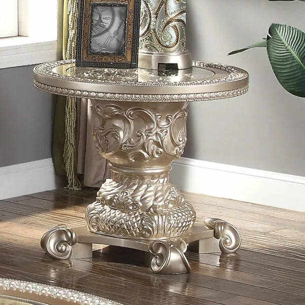 Champagne 3PC Coffee Table HD-328C By Homey Design Homey Design Coffee Tables Mobilia Cleopatra 14 Champagne 3PC Coffee Table HD-328C By Homey Design 14