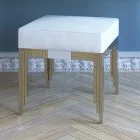 Stool Fabric Warp White / Legs 041 Metalic