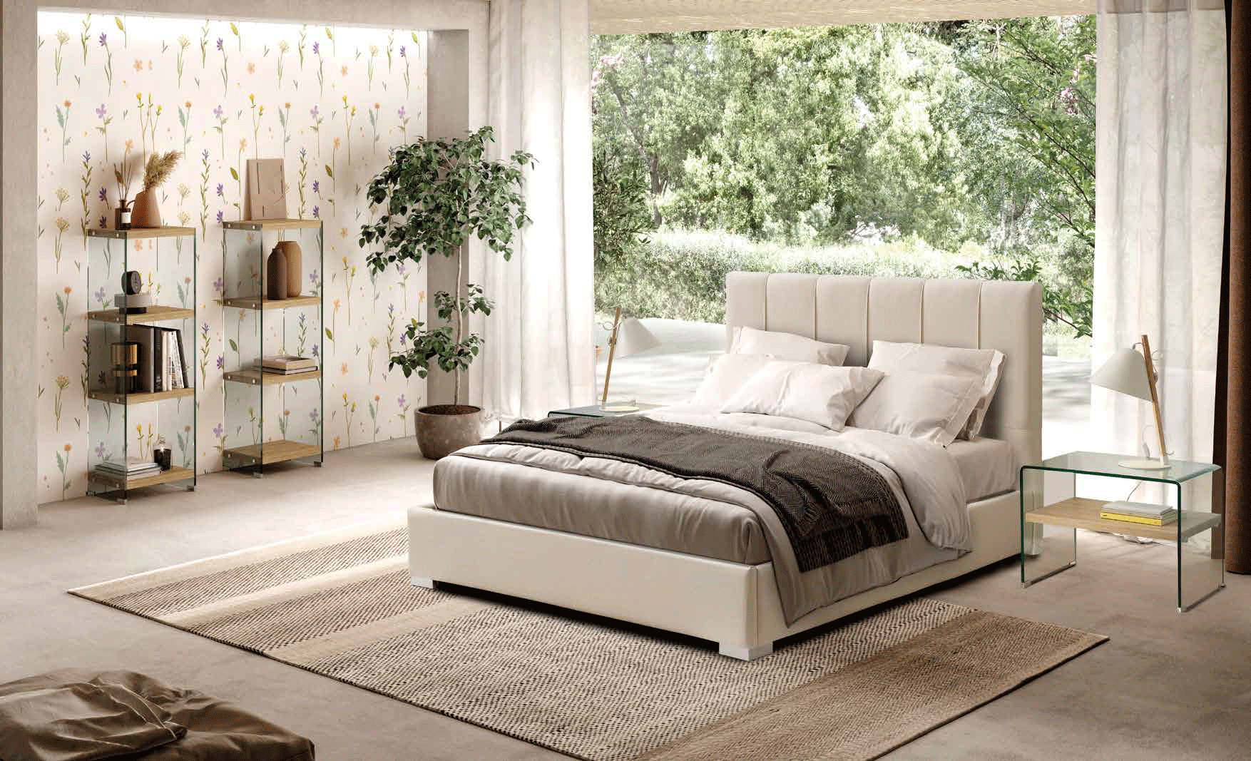 402 Indira, M-130 & SH-20 Bedroom Set p12508 By ESF Furniture