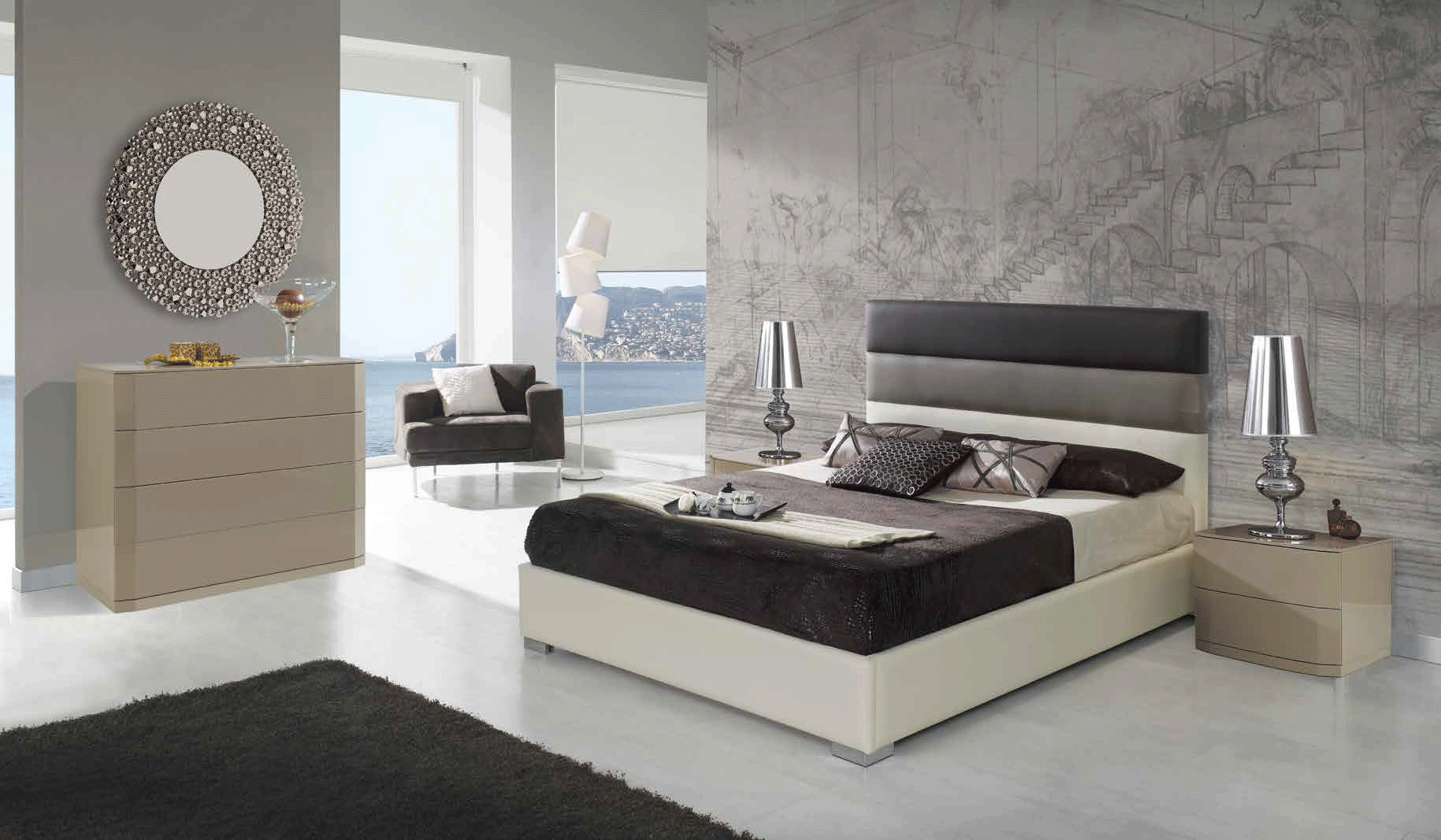 690 Desiree, M-102, C-102, E-418, LT-3130L-C1C Bedroom Set p8379 By ESF Furniture