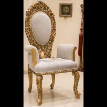 Handmade Bellagio Gold Dinning Arm Chair