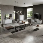 Shiny Elite White Dining room Set Additional items