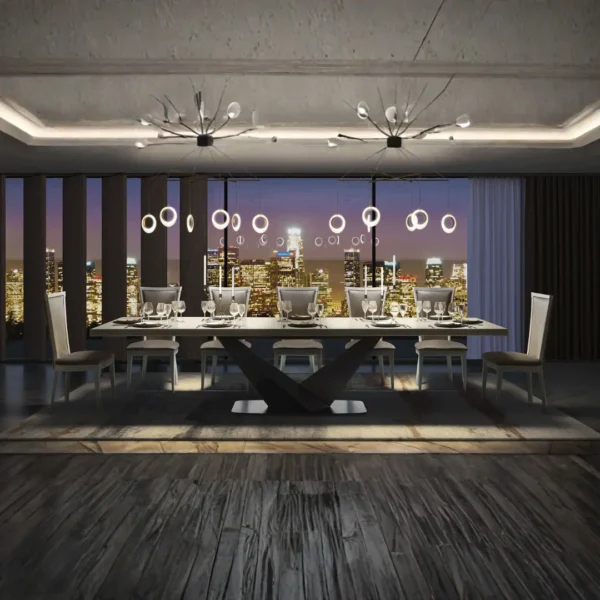 Shiny Elite White Dining room Set Additional items