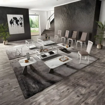 Shiny Elite White Dining room Set Additional items