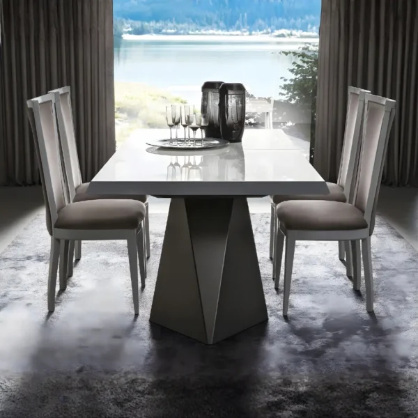 Shiny Elite White Dining room Set Additional items