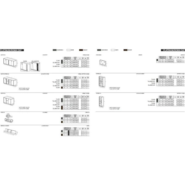 Platinum Dining Set Additional Items